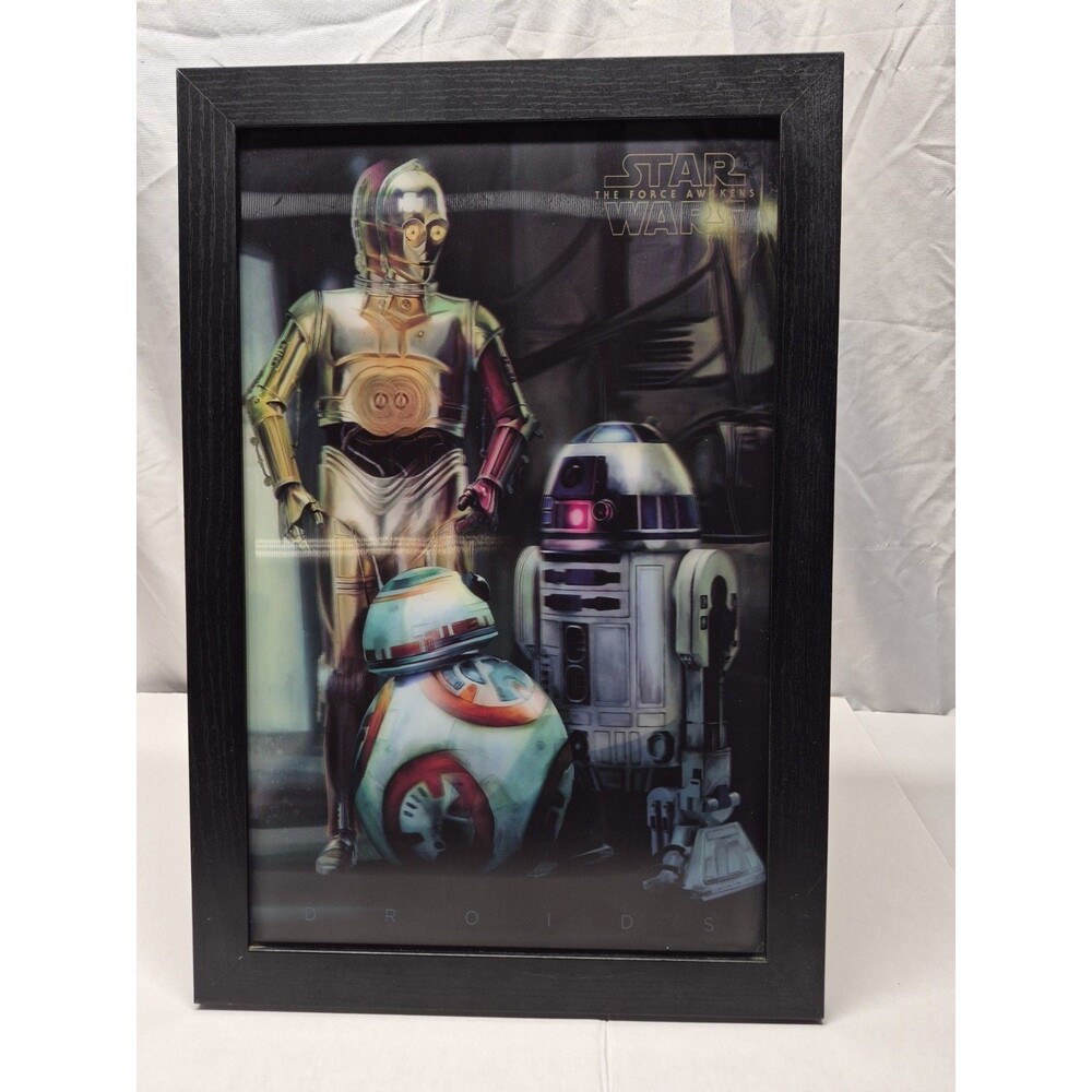 Star Wars The Force Awakens Pyramid America Holographic C3PO R2D2 BB8 19x13